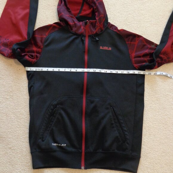 Nike Men's Hoodie Lebron James Full‎ Zip Black Maroon Sweatshirt Therma Fit Sz S - Picture 6 of 12